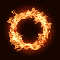 little picture of red yellow and orange fire circle
