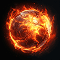little picture of red yellow and orange fire sphere