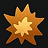 little picture 1x1 with dark background of orange and yellow explosion