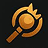 little picture 1x1 with dark background of orange and yellow magic staff with a ball on the end